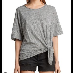 allsaints meli stripe tee sz s